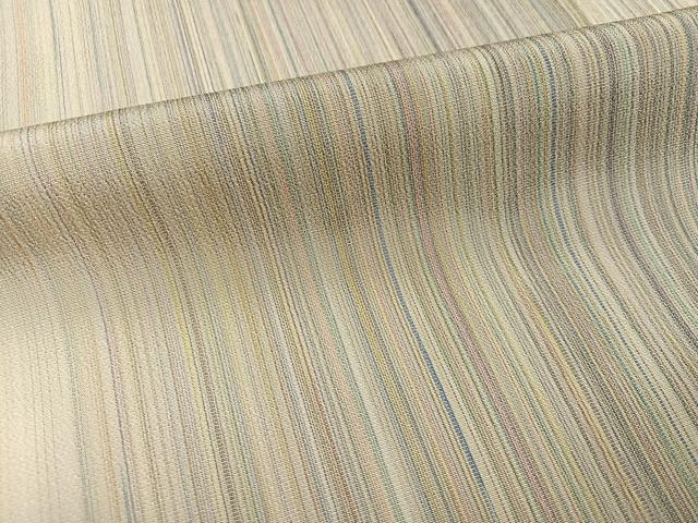 平和屋着物●やまだ織　訪問着　縞　ますいわ屋扱い　正絹　逸品　AABN0530ph