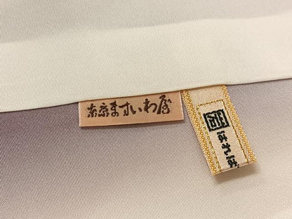 平和屋着物●やまだ織　訪問着　縞　ますいわ屋扱い　正絹　逸品　AABN0530ph