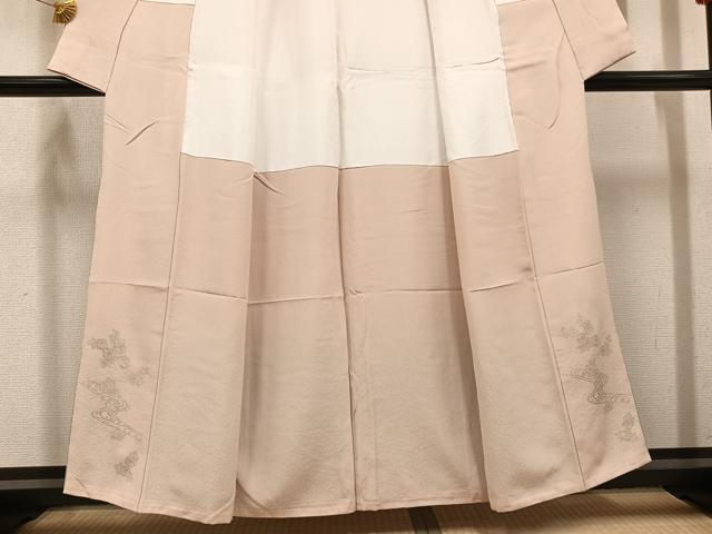 平和屋着物●金彩友禅　卓越技能者・名工・和田光正監修　訪問着　光阿弥　舞花文　暈し染め　銀彩　正絹　逸品　AABN0533ph