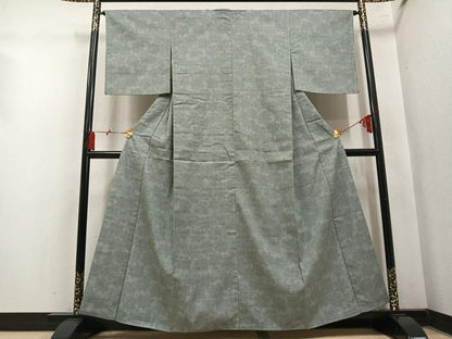 平和屋着物●本場結城紬　重要無形文化財　楓文　正絹　逸品　未使用　AABN0535ph