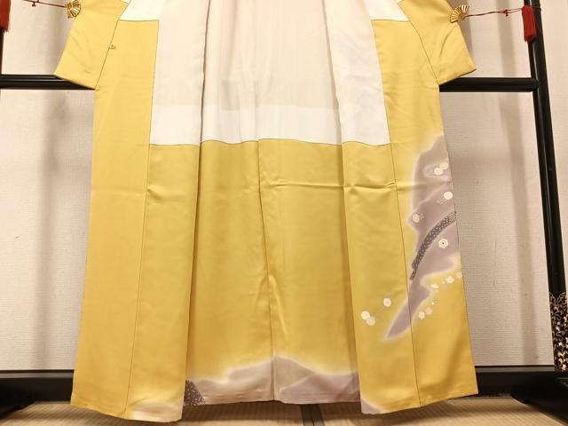 平和屋着物●創業460年・千總　訪問着　駒刺繍　吉祥草花文　暈し染め　金彩　高島屋扱い　正絹　逸品　AABN0550ph
