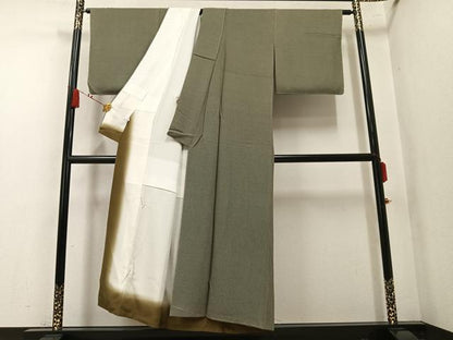 平和屋着物●江戸小紋　作家物　極小角通し　正絹　逸品　未使用　AABN0553ph