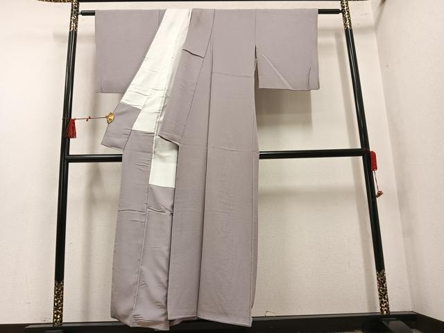 平和屋着物●上質な色無地　枯野色　正絹　逸品　AABN0555ph