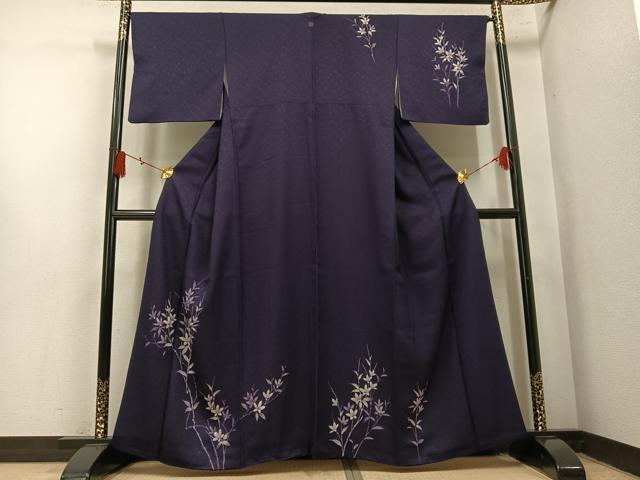 平和屋着物●訪問着　ろうけつ染　枝花文　正絹　逸品　AABN0558ph