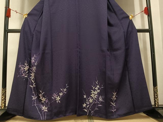 平和屋着物●訪問着　ろうけつ染　枝花文　正絹　逸品　AABN0558ph