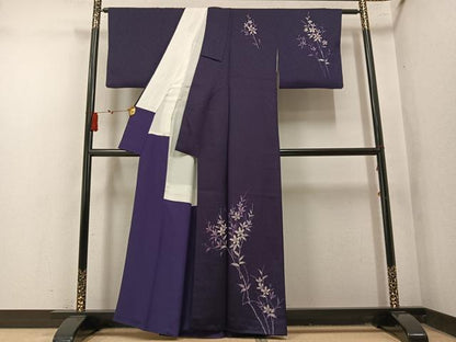 平和屋着物●訪問着　ろうけつ染　枝花文　正絹　逸品　AABN0558ph
