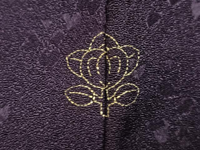 平和屋着物●訪問着　ろうけつ染　枝花文　正絹　逸品　AABN0558ph