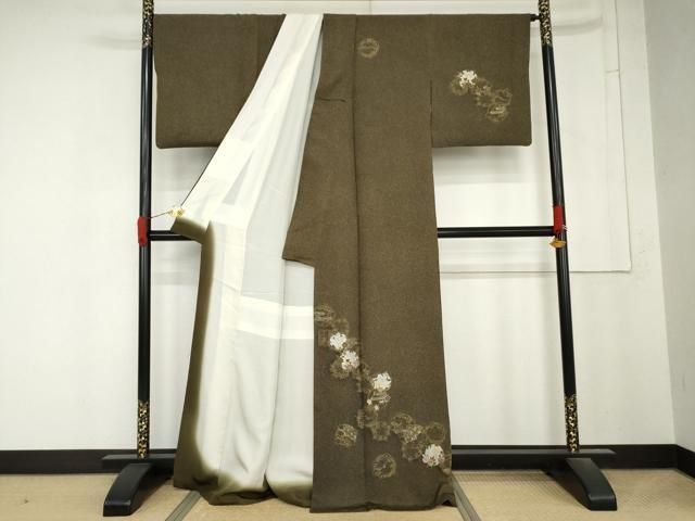 平和屋着物●訪問着　刺繍　花丸文　金彩　正絹　逸品　AABN0579cs