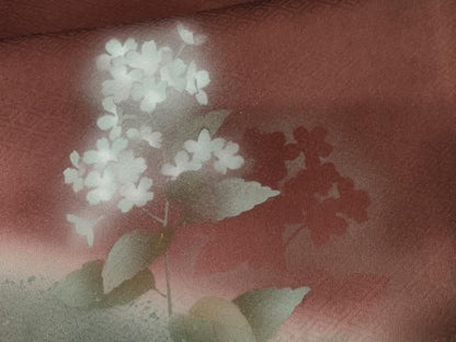 平和屋着物●訪問着　手描き　枝花文　暈し染め　金彩　正絹　逸品　AABN0580cs