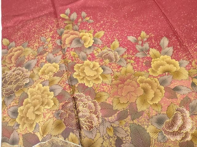平和屋着物●TOKI志すい キモノモードオリジナルブランド　訪問着　草花文　暈し染め　金彩　正絹　逸品　AABN0583cs