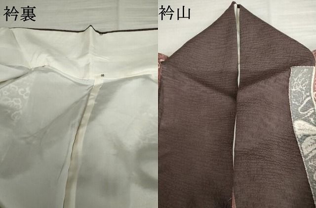 平和屋着物●訪問着　駒刺繍　色紙花文　正絹　逸品　AABN0589cs