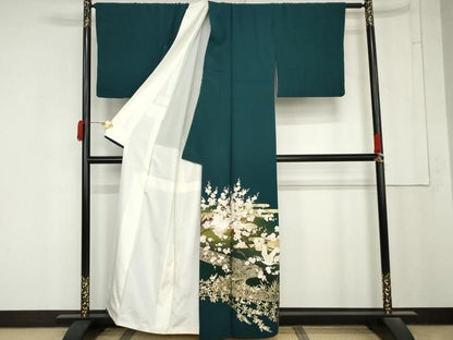 平和屋着物●豪華色留袖　作家物　飛鶴梅文　暈し染め　金彩　正絹　逸品　AABN0590cs