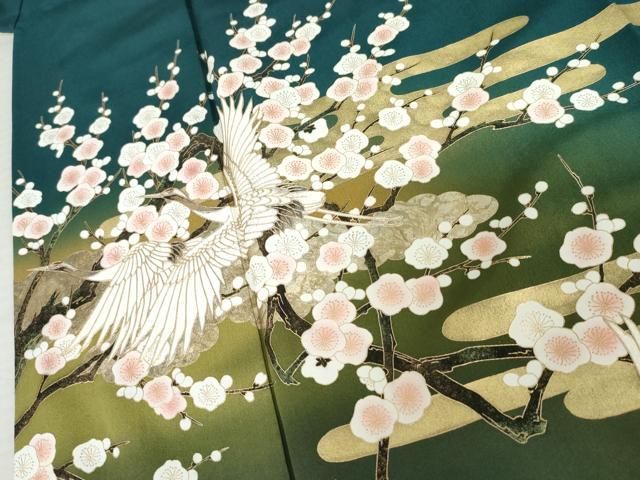 平和屋着物●豪華色留袖　作家物　飛鶴梅文　暈し染め　金彩　正絹　逸品　AABN0590cs