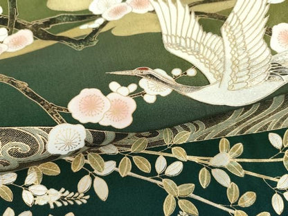 平和屋着物●豪華色留袖　作家物　飛鶴梅文　暈し染め　金彩　正絹　逸品　AABN0590cs