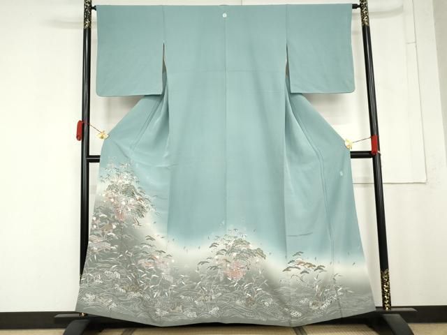 平和屋着物●豪華色留袖　作家物　立波風景文　暈し染め　正絹　逸品　AABN0591cs