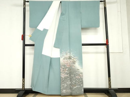 平和屋着物●豪華色留袖　作家物　立波風景文　暈し染め　正絹　逸品　AABN0591cs
