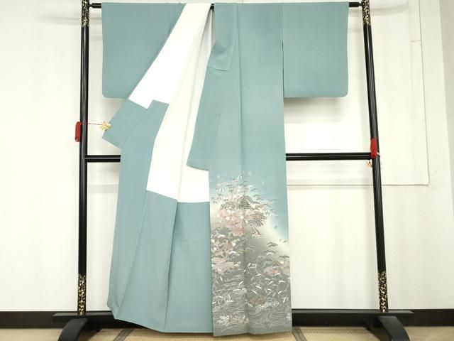 平和屋着物●豪華色留袖　作家物　立波風景文　暈し染め　正絹　逸品　AABN0591cs