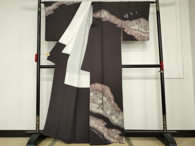 平和屋着物●訪問着　辻が花　絞り　正絹　逸品　AABN0592cs
