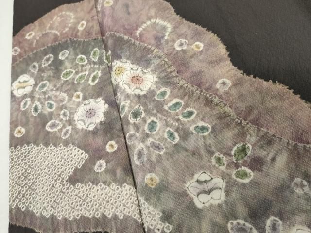 平和屋着物●訪問着　辻が花　絞り　正絹　逸品　AABN0592cs