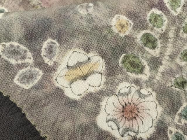 平和屋着物●訪問着　辻が花　絞り　正絹　逸品　AABN0592cs