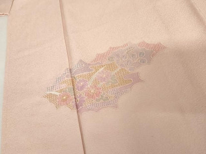平和屋着物●中国三大刺繍　汕頭刺繍　スワトウ刺繍　総刺繍　訪問着　草花文　正絹　逸品　未使用　AABN0594cs