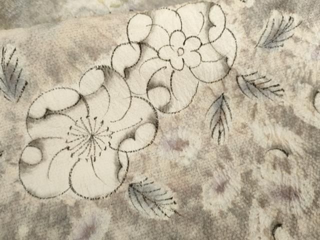 平和屋着物●訪問着　辻が花　絞り　正絹　逸品　AABN0597cs
