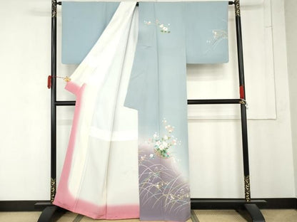 平和屋着物●訪問着　作家物　花篭文　暈し染め　正絹　逸品　AABN0600cs
