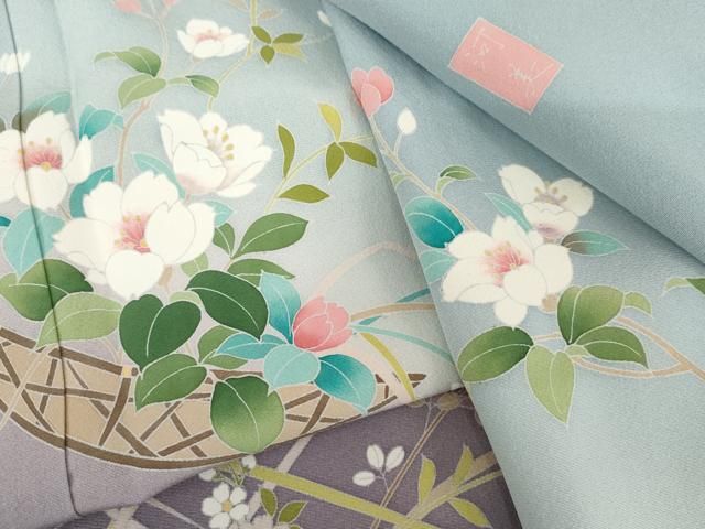平和屋着物●訪問着　作家物　花篭文　暈し染め　正絹　逸品　AABN0600cs