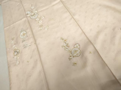 平和屋着物●訪問着　総刺繍　花宝尽くし　金糸　正絹　逸品　AABN0616cs