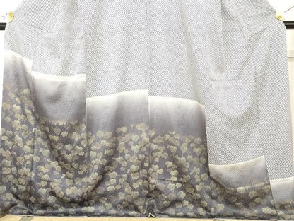 平和屋着物●訪問着　総絞り　蔦の葉文　暈し染め　金糸　金彩　正絹　逸品　AABN0617cs