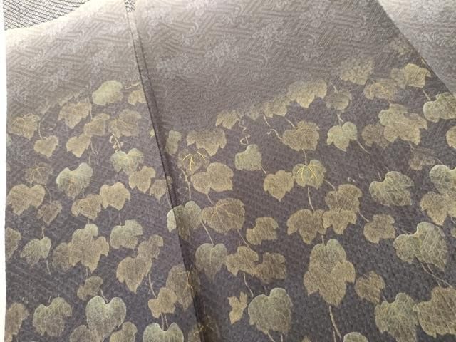 平和屋着物●訪問着　総絞り　蔦の葉文　暈し染め　金糸　金彩　正絹　逸品　AABN0617cs