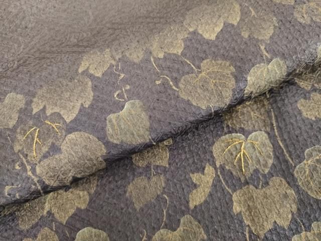 平和屋着物●訪問着　総絞り　蔦の葉文　暈し染め　金糸　金彩　正絹　逸品　AABN0617cs