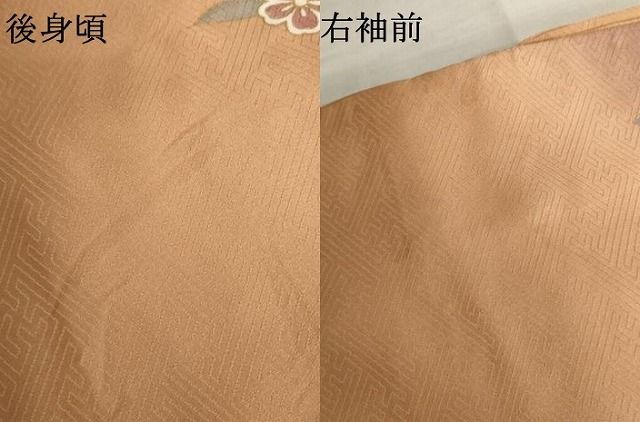 平和屋着物●訪問着　作家物　刺繍　枝垂れ花文　暈し染め　金彩　正絹　逸品　AABN0620cs