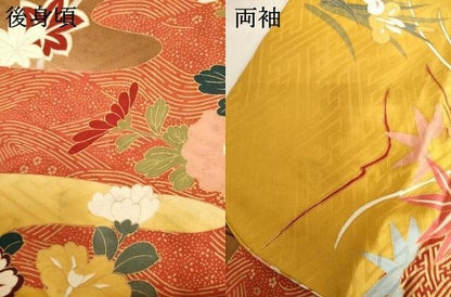 平和屋着物●豪華振袖　駒刺繍　草木染　エ霞松竹梅文　暈し染め　金彩　正絹　逸品　AABN0623cs