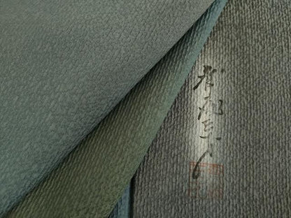 平和屋着物●染色作家　斉藤三才　小紋　霞文　暈し染め　正絹　逸品　AABN0625cs