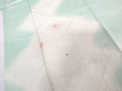 平和屋着物●訪問着　刺繍　花菱文　暈し染め　正絹　逸品　AABN0633cs