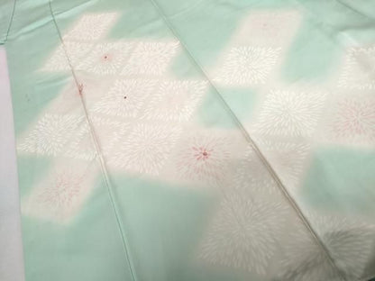 平和屋着物●訪問着　刺繍　花菱文　暈し染め　正絹　逸品　AABN0633cs
