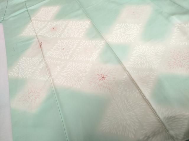 平和屋着物●訪問着　刺繍　花菱文　暈し染め　正絹　逸品　AABN0633cs