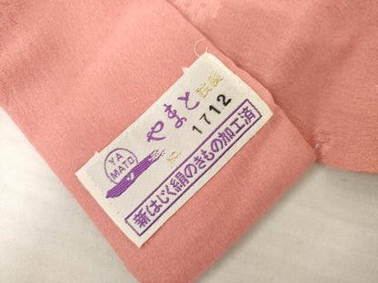 平和屋着物●長襦袢　無双仕立て　舞桜地紋　暈し染め　やまと誂製　正絹　逸品　AABN0643cs
