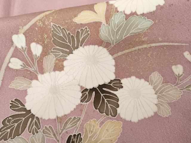 平和屋着物●訪問着　枝花文　暈し染め　金彩　正絹　逸品　AABN0658cs