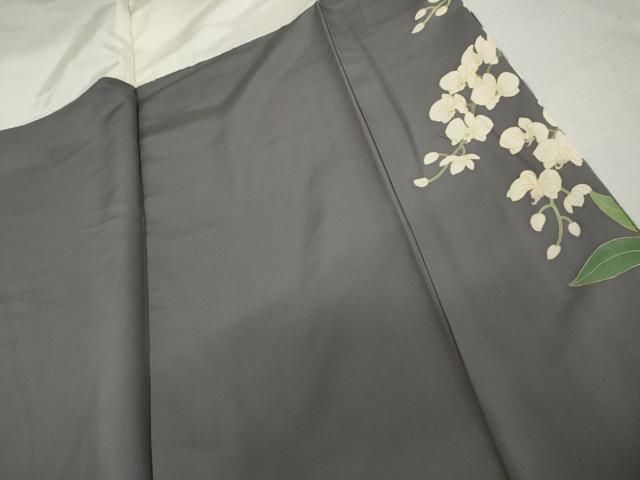 平和屋着物●名門染元　秀美　十日町友禅　訪問着　胡蝶蘭　暈し染め　正絹　逸品　AABN0676cs