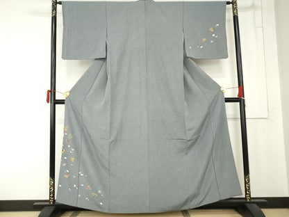 平和屋着物●江戸小紋　訪問着　梅松文　正絹　逸品　AABN0678cs
