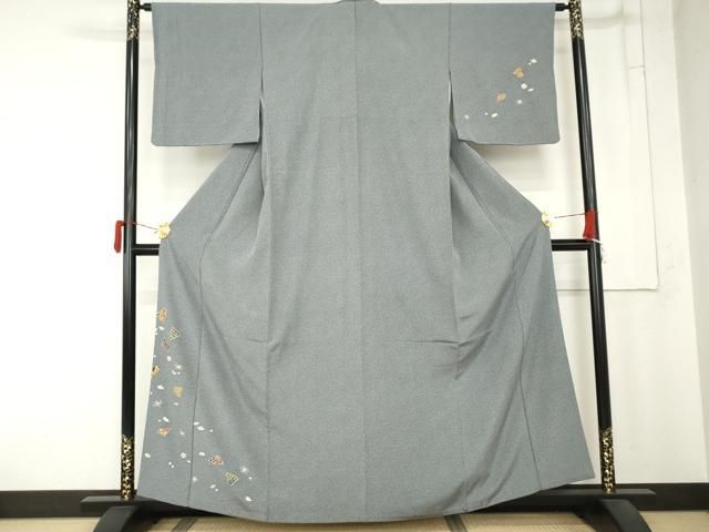 平和屋着物●江戸小紋　訪問着　梅松文　正絹　逸品　AABN0678cs