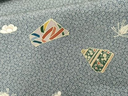 平和屋着物●江戸小紋　訪問着　梅松文　正絹　逸品　AABN0678cs
