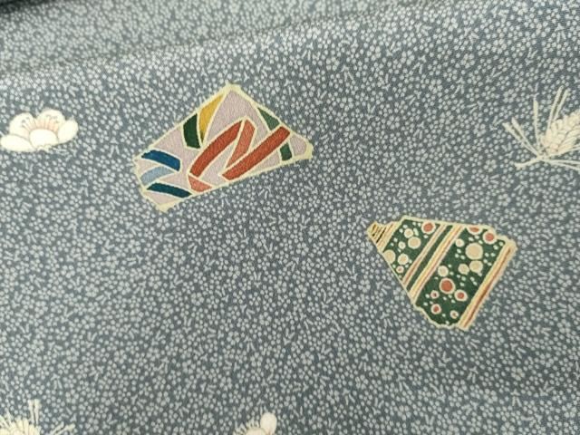 平和屋着物●江戸小紋　訪問着　梅松文　正絹　逸品　AABN0678cs