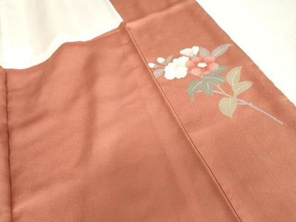 平和屋着物●訪問着　草花文　暈し染め　金彩　正絹　逸品　AABN0682cs