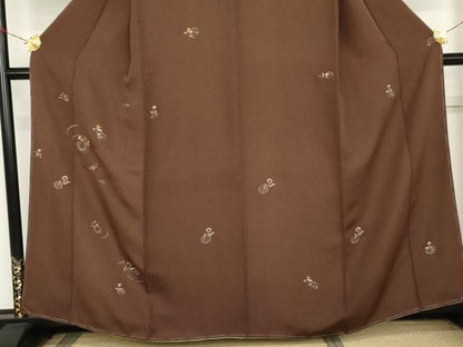 平和屋着物●訪問着　総刺繍　枝花丸文　正絹　逸品　未使用　AABN0691cs