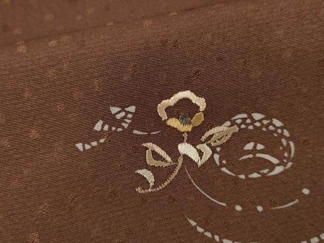 平和屋着物●訪問着　総刺繍　枝花丸文　正絹　逸品　未使用　AABN0691cs