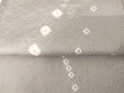平和屋着物●絞り伝統工芸士　平田嘉和　小紋　絞り　流水文　正絹　逸品　AABN0692cs