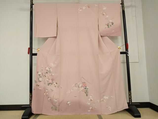平和屋着物●訪問着　友禅　飾花文　暈し染め　正絹　逸品　未使用　AABN0699cs